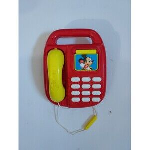 Vintage Disney Mickey Call Back Phone Disney 1991 Telephone Toy  - Works